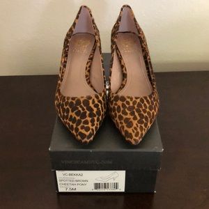 Vince Camuto Cheetah kitten heels